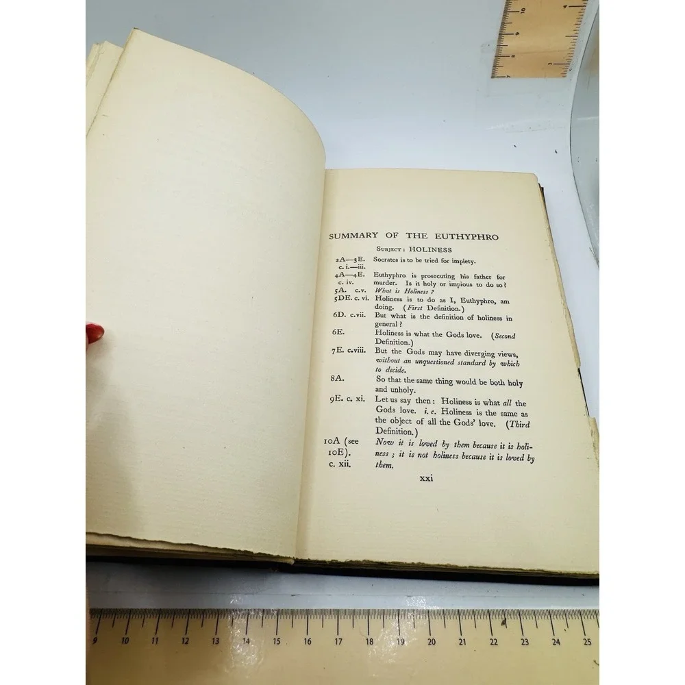 1906 hardcover edition of Euthyphro, Apology, and Crito